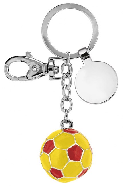 Portachiavi Pallone Giallo Rosso-No Box