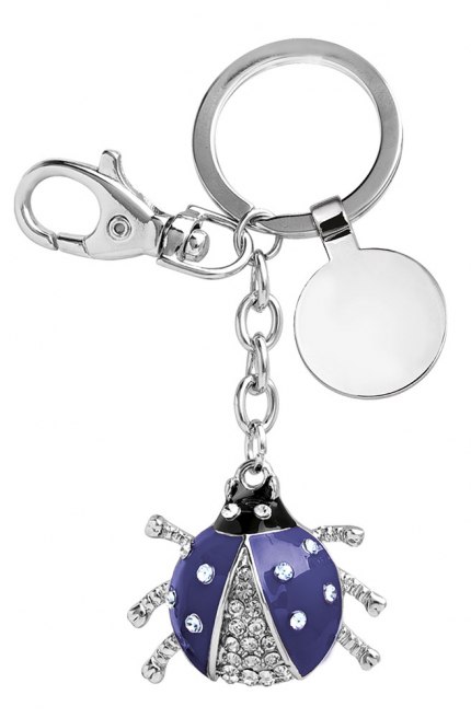 Portachiavi Coccinella Blu/Nera No Box