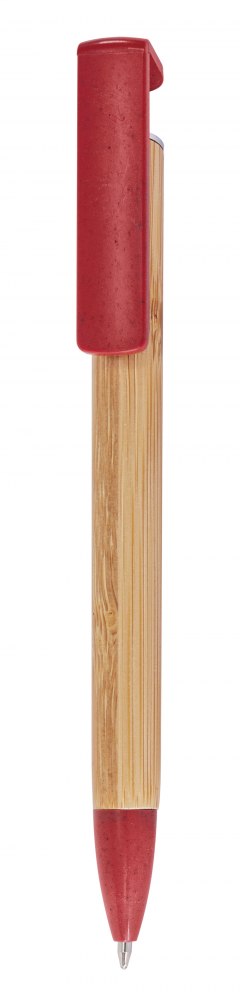 Penna In Bamboo Parti In Rosso