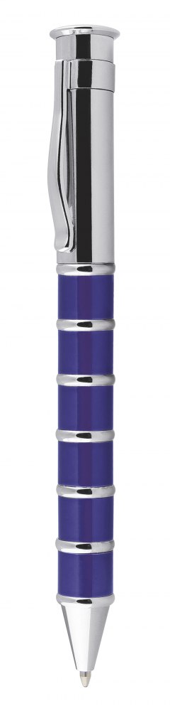 Penna Ad Anelli Blu E Cromata