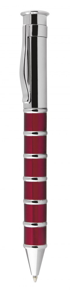 Penna Ad Anelli Rossa E Cromata