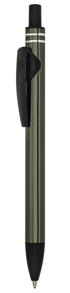 Penna Alluminio Brunita Clip Nera