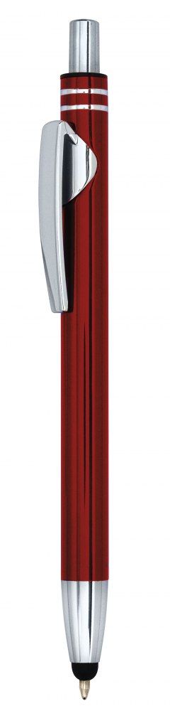 Penna Alluminio Rossa Con Touch