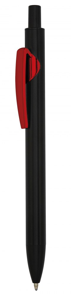 Penna Satinata Nera E Lucida Rossa
