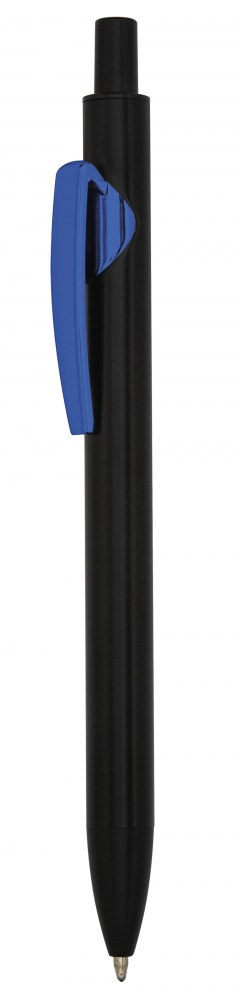 Penna Satinata Nera E Lucida Blu