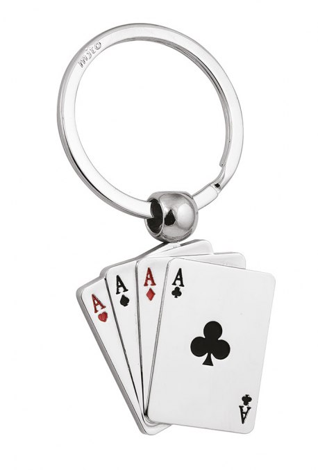 Portachiavi Poker D'assi Rotante