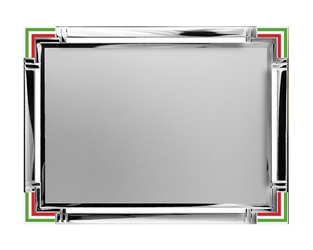 Targa Alluminio Tricolore Mm 200X150