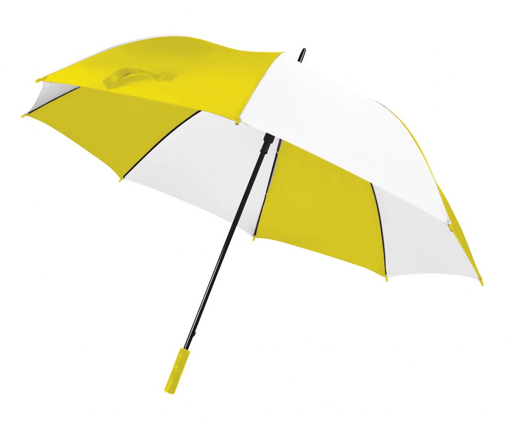 Ombr.golf Bian/Giallo Manico Pvc D=127Cm