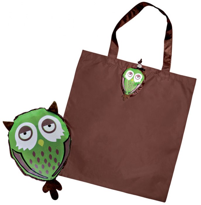 Shopper Gufo Verde/Marrone Outlet