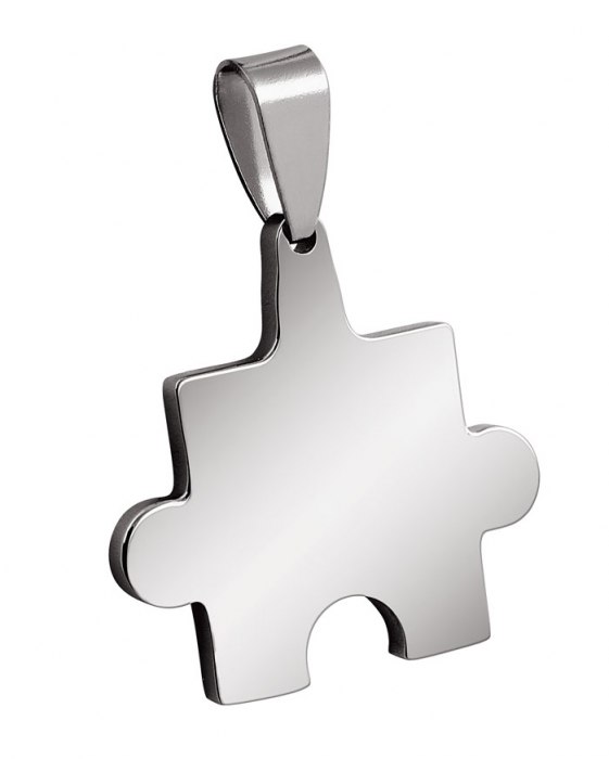 Pendente Acciaio Puzzle 25X25Mm