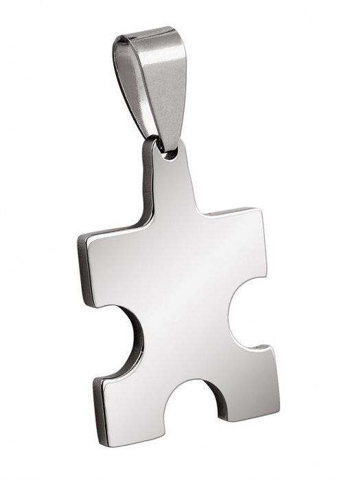 Pendente Acciaio Puzzle 16X25Mm