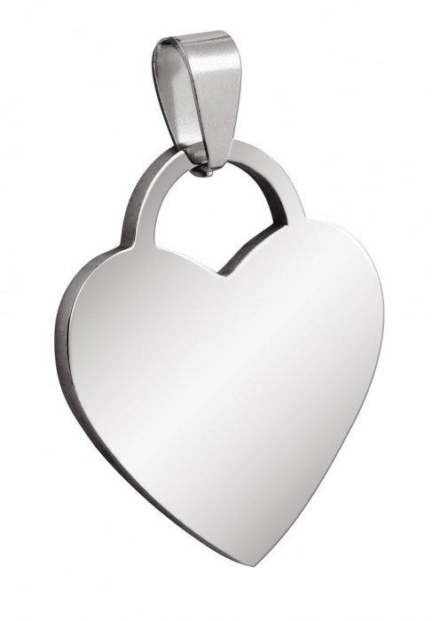 Pendente Acciaio Cuore 26X30Mm