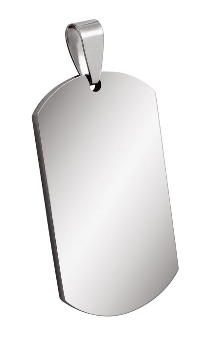 Pendente Acciaio Piastrina 22X38 Mm