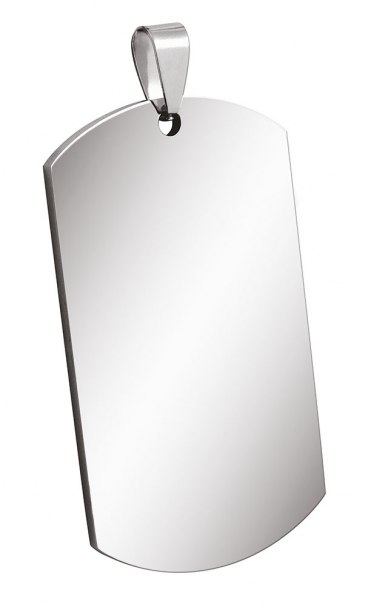 Pendente Acciaio Piastrina 28X49 Mm