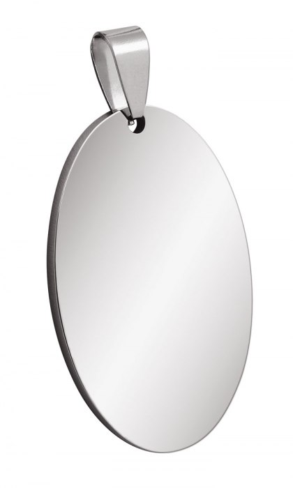 Pendente Acciaio Ovale 23X36Mm