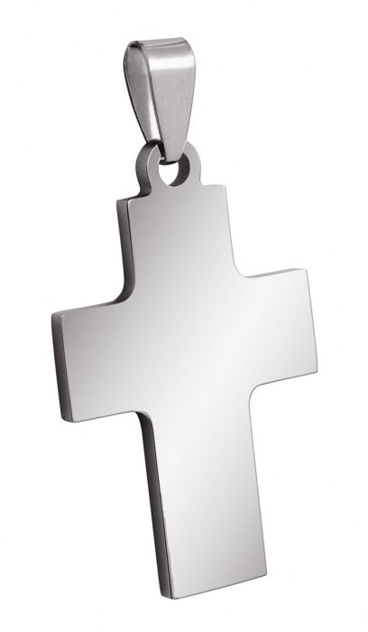 Pendente Acciaio Croce 23X37Mm