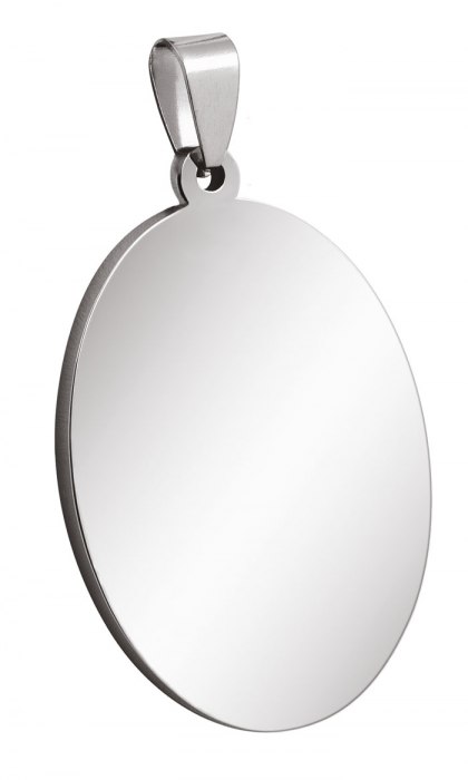 Pendente Ovale Grande Acciaio 28X43Mm
