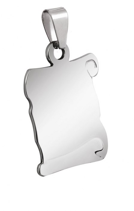 Pendente Pergamena Acciaio 17X26Mm