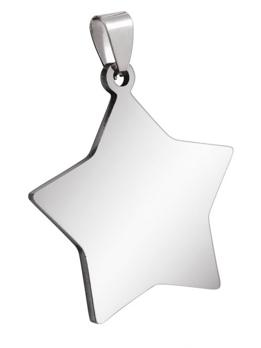 Pendente Stella Acciaio 31X34Mm