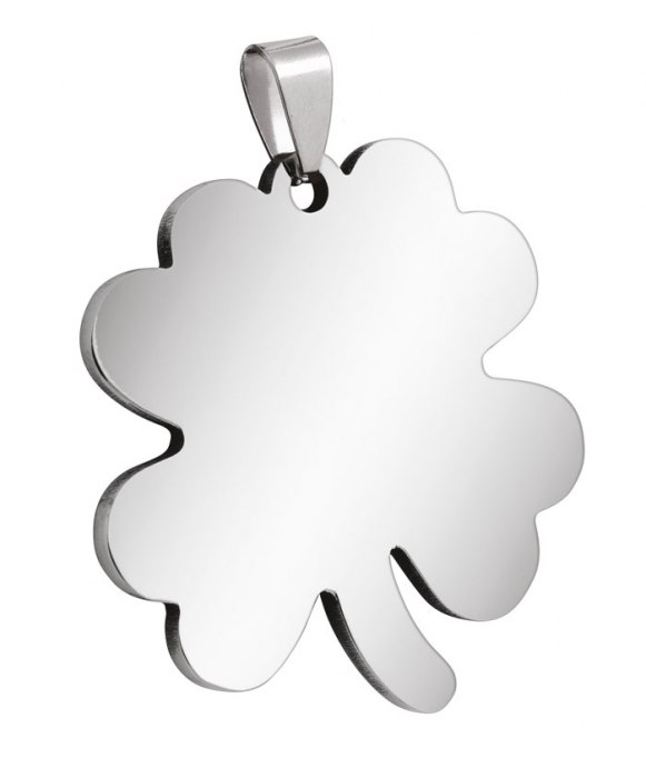 Pendente Quadrifoglio Acciaio 32X34Mm