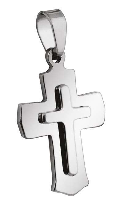 Pendente Croce Piccola Acciaio 19X30Mm