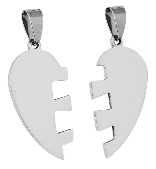 Pendente Acciaio Cuore Spezzato