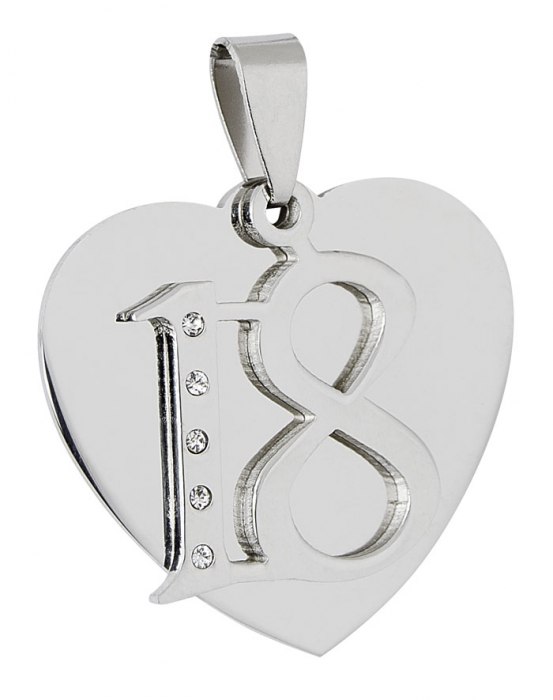 Pendente Acciaio Cuore 18°
