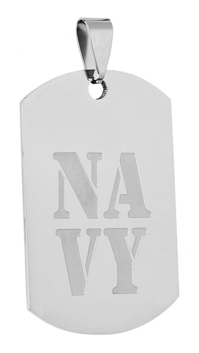 Pendente Acciaio Navy - 25X45 Mm