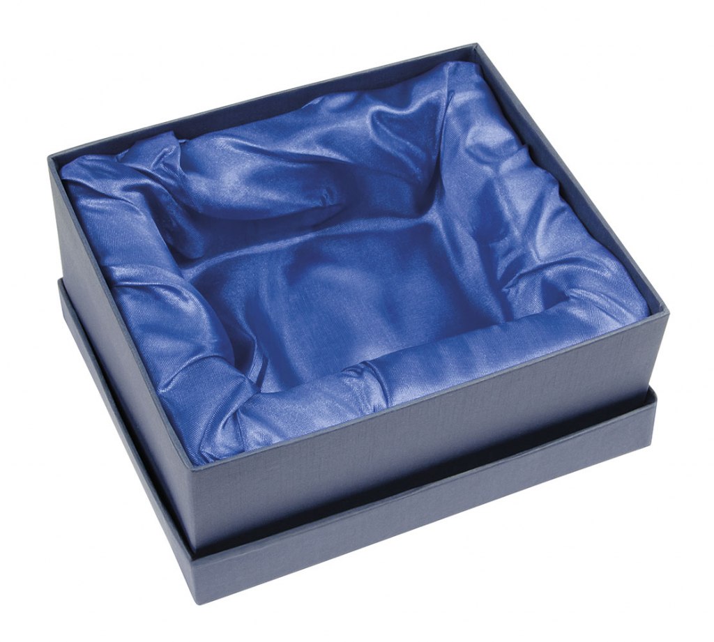 Scatola Blu Con Satin 15X13X6 Cm
