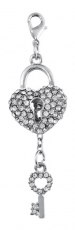 Charm - Chiave E Lucchetto Cuore