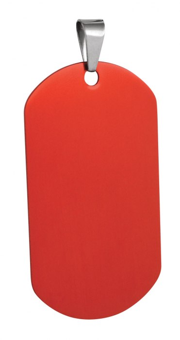 Targhetta Marines Alluminio Rosso 29X53