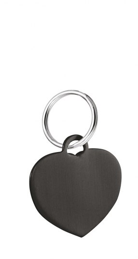 Pendente Cuore Nero - 25X22 Mm