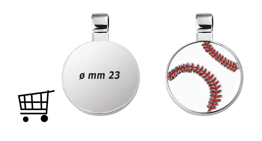 Piastrina Tonda - Baseball -Dim.1 Euro