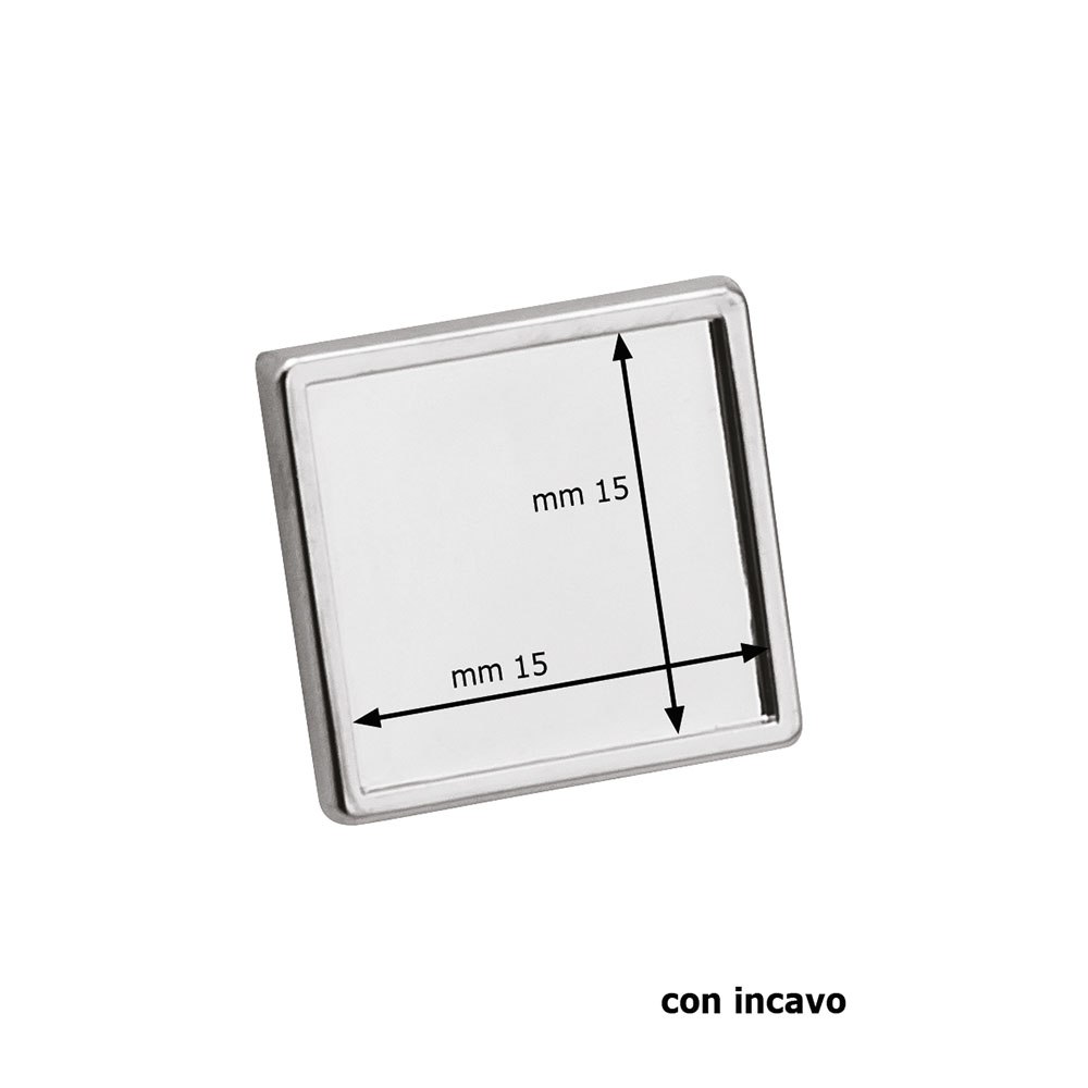 Spilla Quadrata 18X18 Incavo 15,2X15,2Mm