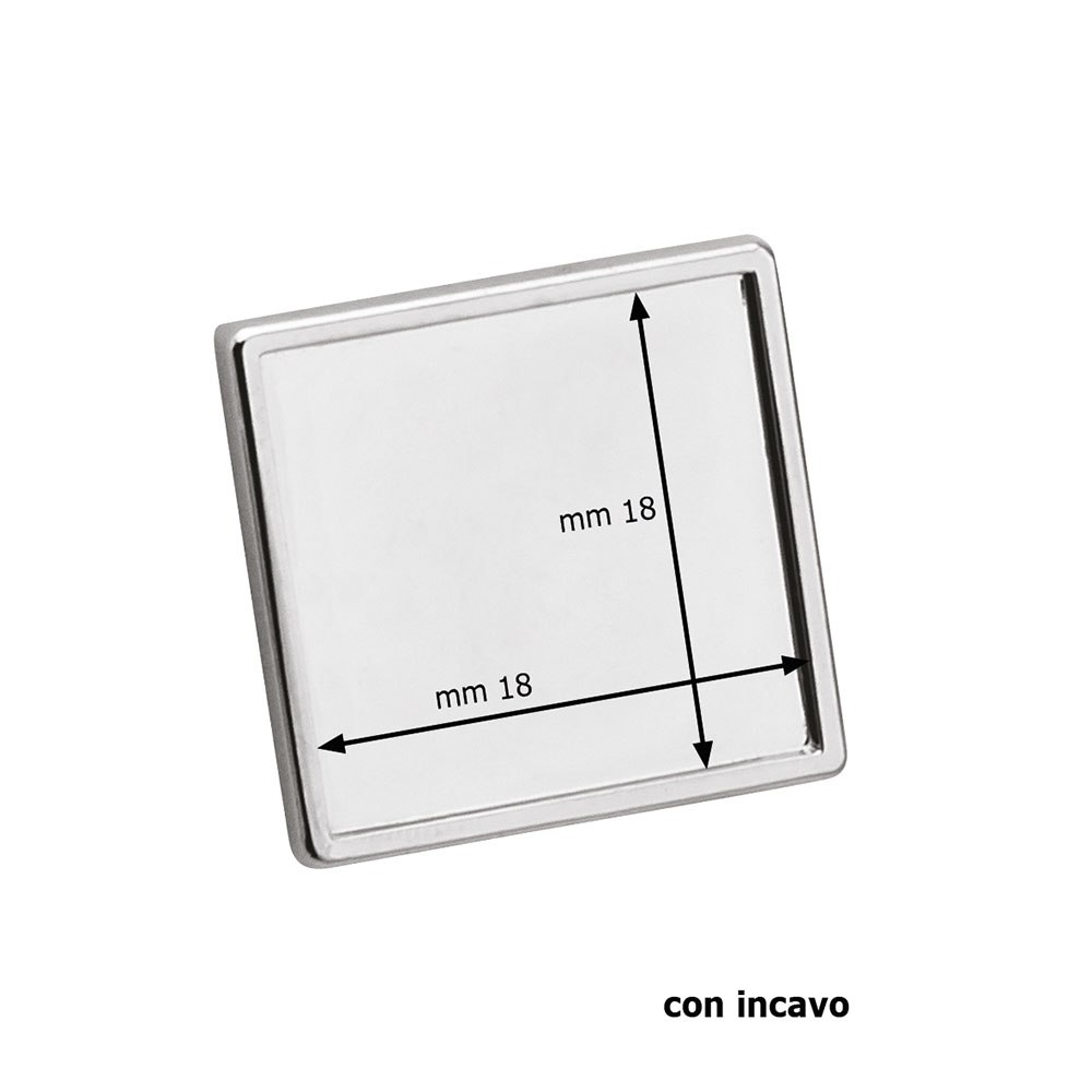 Spilla Quadrata 21X21 Incavo 18,2X18,2Mm
