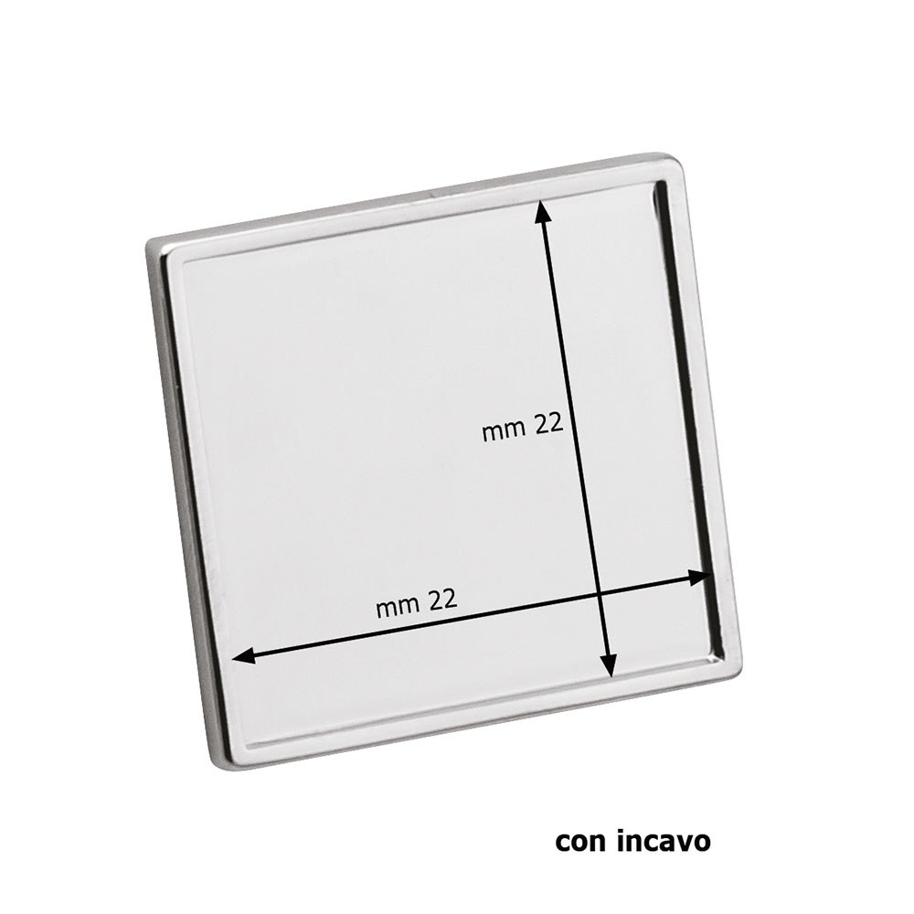 Spilla Quadrata 25X25 Incavo 22,2X22,2Mm