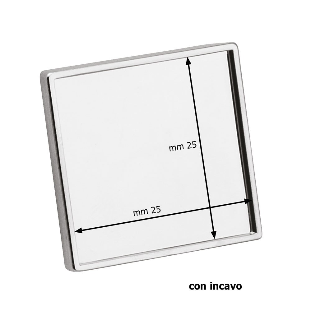 Spilla Quadrata 28X28 Incavo 25,2X25,2Mm