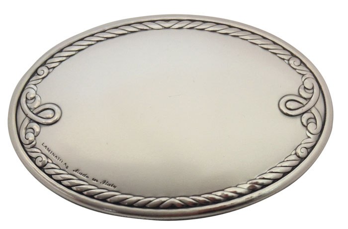 Blasone Ovale Lavorato - Mm 61X40