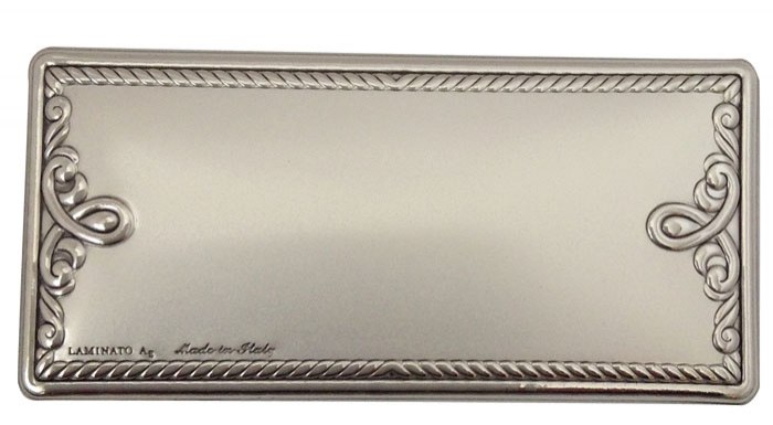 Blasone Rettangolare Lavorato - Mm 47X22