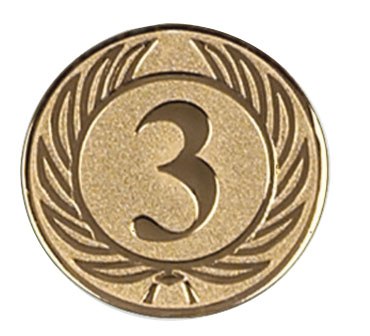 Piastrina Terzo Bronzo 3° D=25Mm
