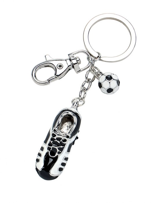 Portachiavi Scarpa Calcio Bianco Nera