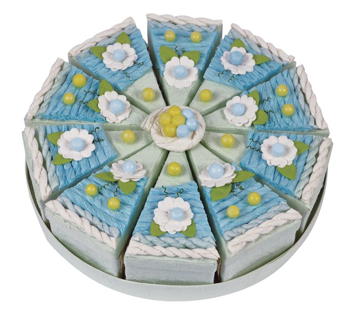 Bomboniera Fetta Torta Azzurr Outlet