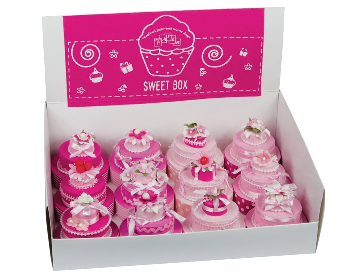 Bomboniera Torta Cartone Rosa Outlet