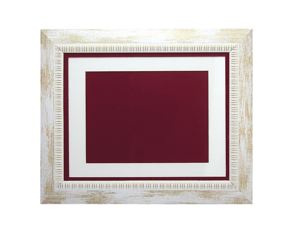 Cornice Bianco/Oro Per Targa 12X16Cm