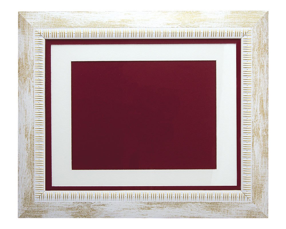 Cornice Bianco/Oro Per Targa 15X20Cm
