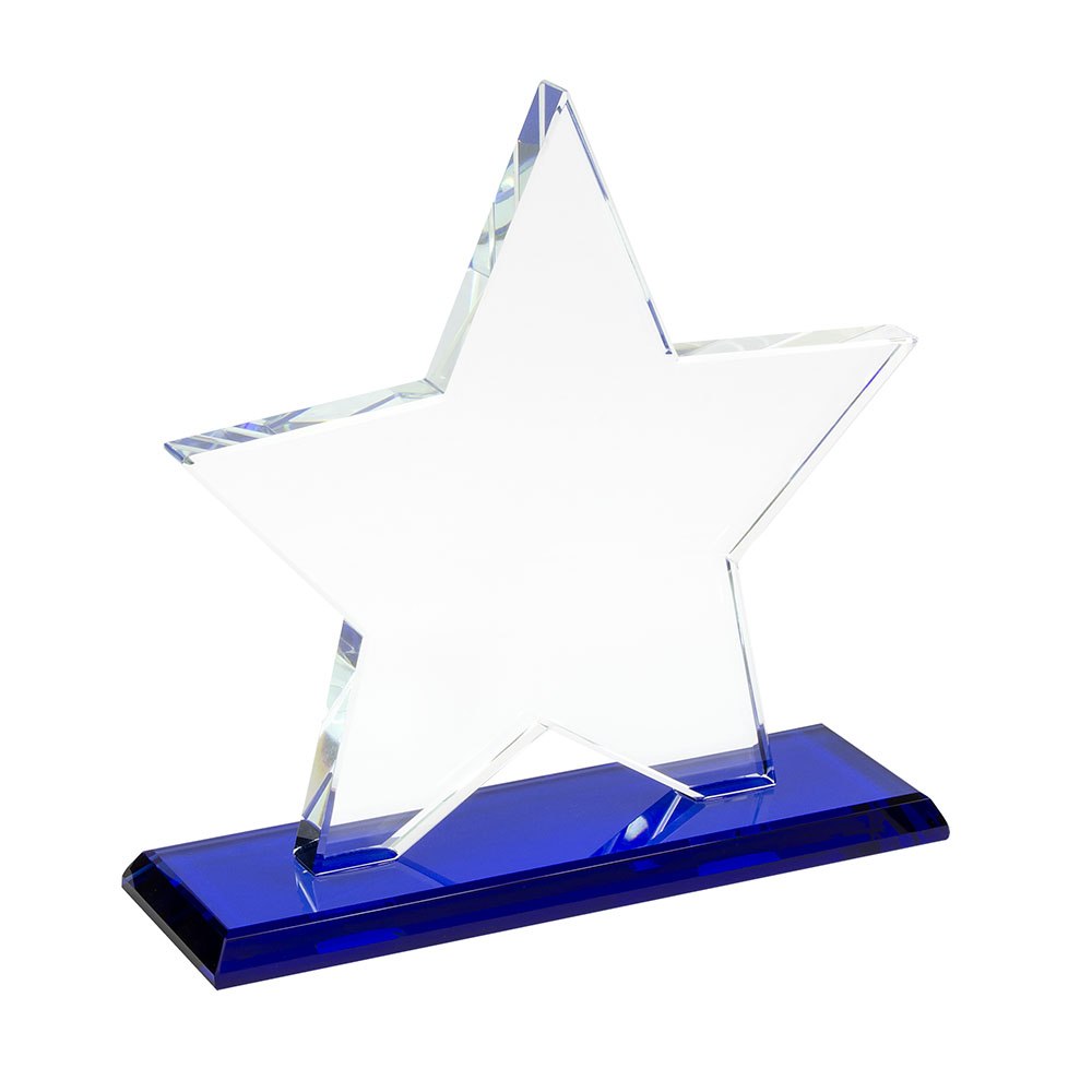 Stella Trasparente Base Blu 160X160X10Mm