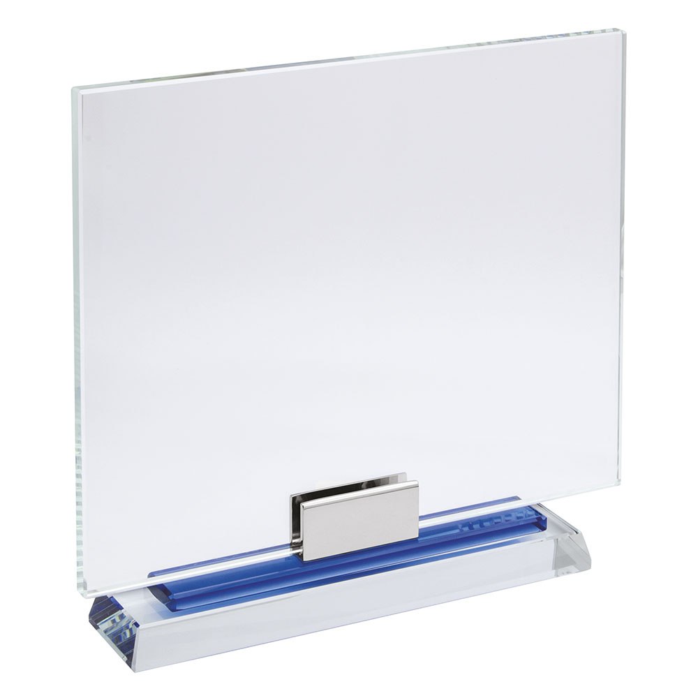 Targa Vetro Con Profilo Blu 260X220 Mm