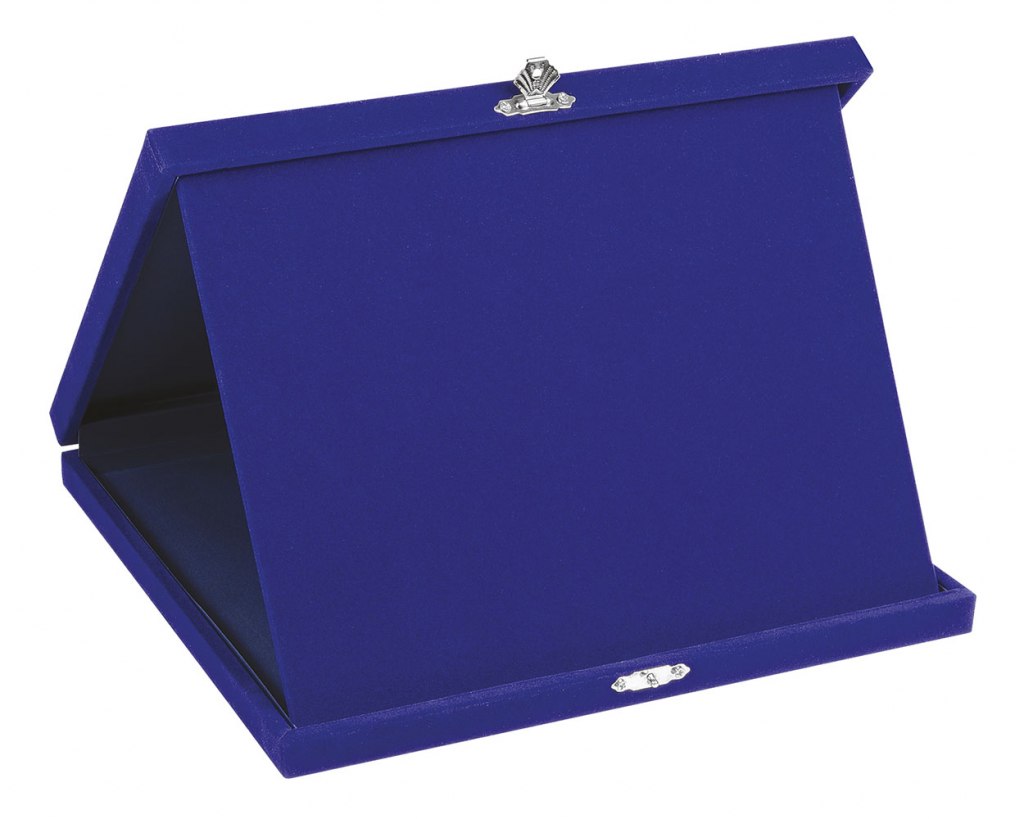 Astuccio Portatarga Velluto Blu 28X23Cm