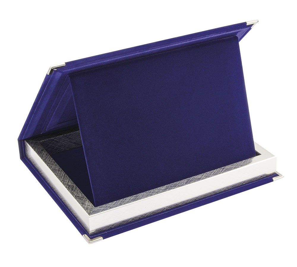Astuccio Portat.velluto Blu Argento23X19