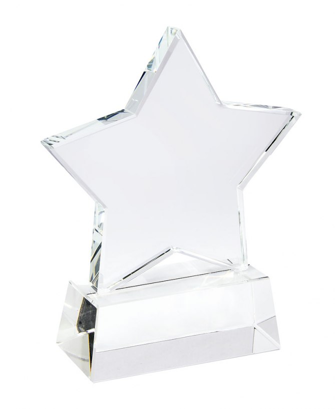 Trofeo Stella In Vetro Mm 100 Base H 30